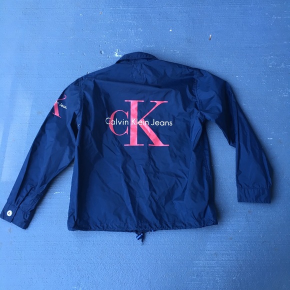 calvin klein blue windbreaker